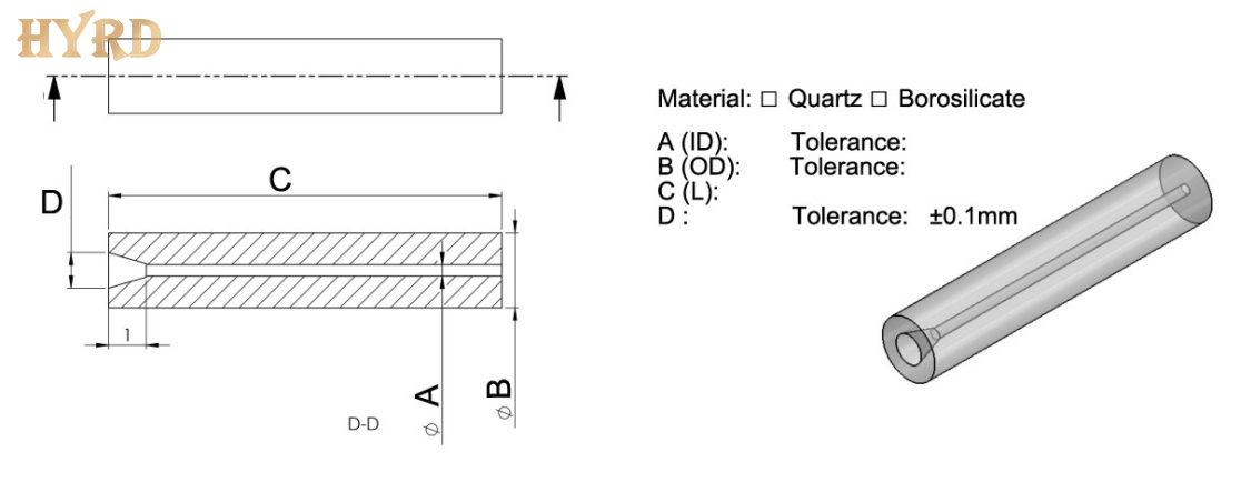 Quartz Capillary Tubes for Fiber Optic Ferrules