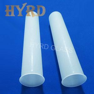 Milky White Quartz Tubes With Flange